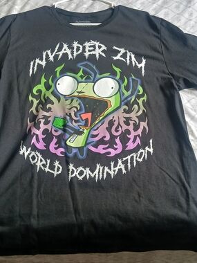 0Invader Zim World Domination Graphic Tee - Nickelodeon Size Large VGG